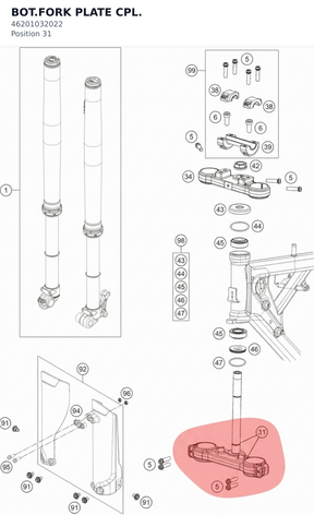 Diagram preview: BOT.FORK PLATE CPL. (46201032022)
