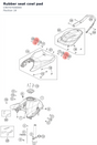 Diagram preview: Rubber seat cowl pad (C90707046000)