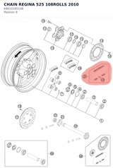 Diagram preview: CHAIN REGINA 525 108ROLLS 2010 (69010165108)
