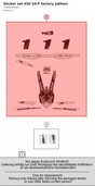Diagram preview: Sticker set 450 SX-F factory edition (79408099000)