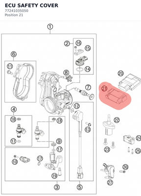 Diagram preview: ECU SAFETY COVER (77241035050)