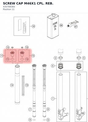 Diagram preview: SCREW CAP M46X1 CPL. REB. (43570836S)