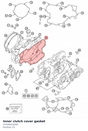 Diagram preview: Inner clutch cover gasket (47030025000)