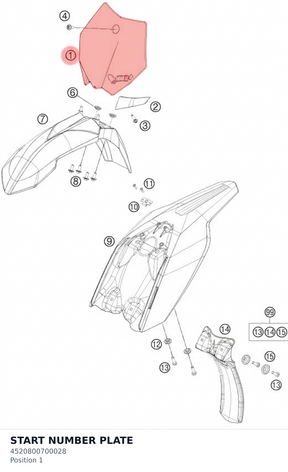 Diagram preview: START NUMBER PLATE (4520800700028)