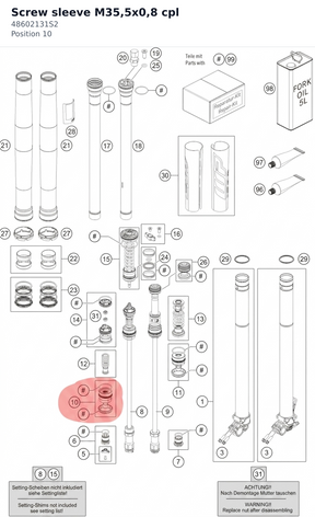 Diagram preview: Screw sleeve M35,5x0,8 cpl (48602131S2)