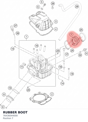 Diagram preview: RUBBER BOOT (76436044000)