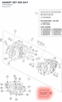 Diagram preview: GASKET SET 450 SX-F (79430099000)