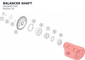 Diagram preview: BALANCER SHAFT (55430057100)
