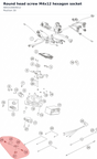 Diagram preview: Round head screw M4x12 hexagon socket (A65310004012)