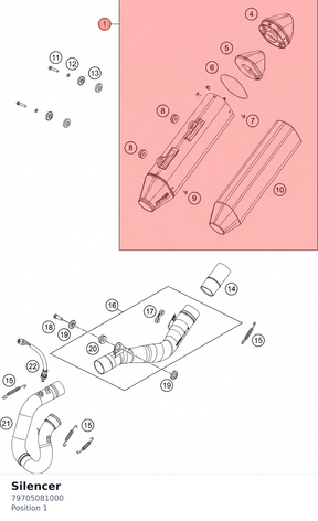 Diagram preview: Silencer (79705081000)