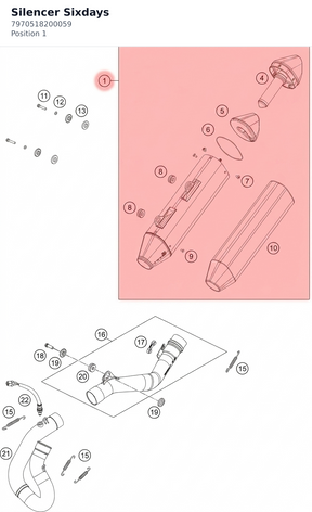 Diagram preview: Silencer Sixdays (7970518200059)
