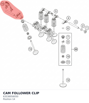 Diagram preview: CAM FOLLOWER CLIP (63536056050)