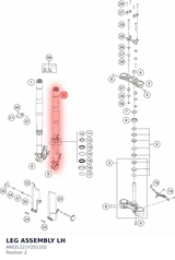 Diagram preview: LEG ASSEMBLY LH (A602L121Y201102)