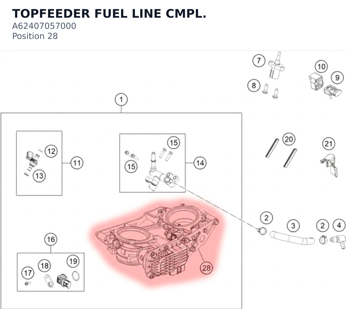 Diagram preview: TOPFEEDER FUEL LINE CMPL. (A62407057000)
