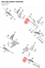 Diagram preview: PIN FOR FRONT FOOTPEG (28103044000)
