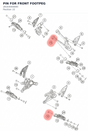 Diagram preview: PIN FOR FRONT FOOTPEG (28103044000)