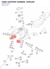 Diagram preview: TANK SUPPORT RUBBER, SPOILER (95807012010)