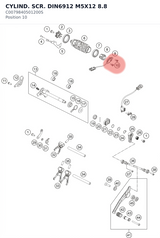 Diagram preview: CYLIND. SCR. DIN6912 M5X12 8.8 (C0079840501200S)