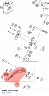 Diagram preview: Brake pedal cmpl. (A62613050033C1)