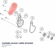 Diagram preview: Lambda sensor cable bracket (96341090010)