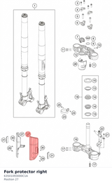 Diagram preview: Fork protector right (63501093000C1A)