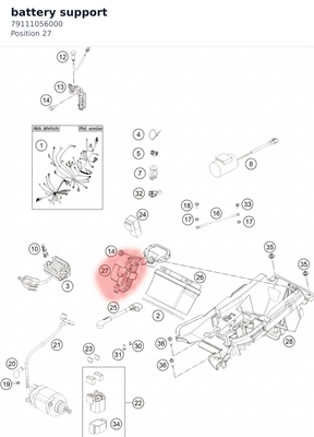 Diagram preview: battery support (79111056000)