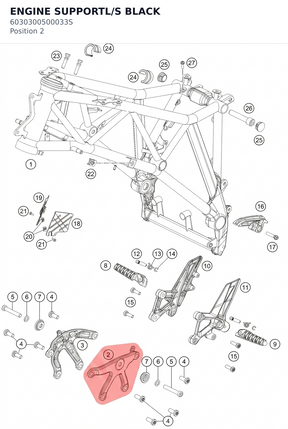 Diagram preview: ENGINE SUPPORTL/S BLACK (6030300500033S)