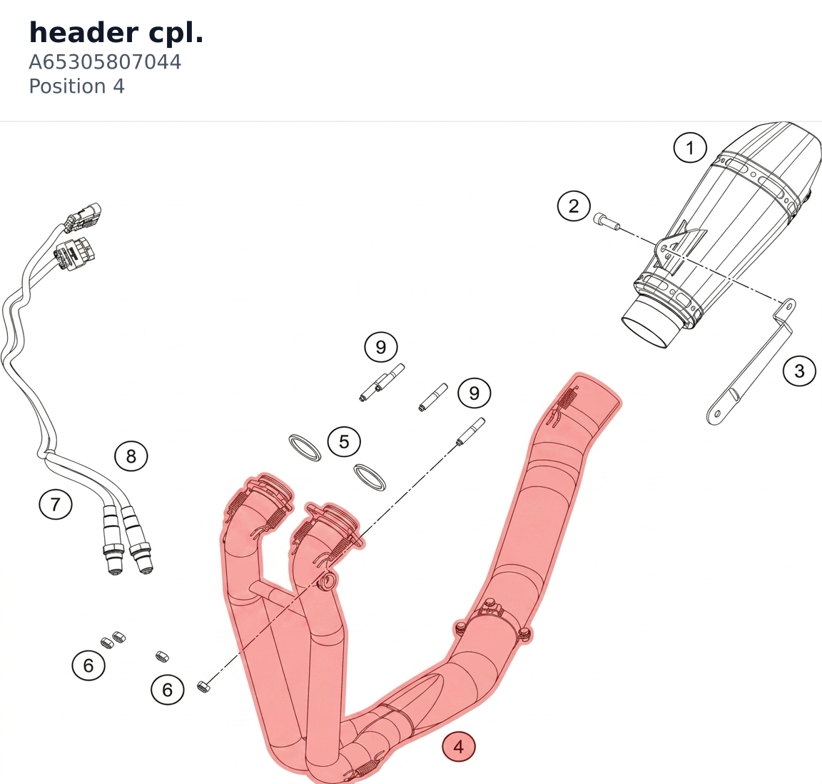 Diagram preview: header cpl. (A65305807044)