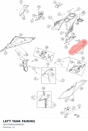 Diagram preview: LEFT TANK FAIRING (A60708062000EDA)