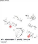 Diagram preview: NUT HEX THIN-M5X0.8XHT.3.2XBRIGHT (J934050003)