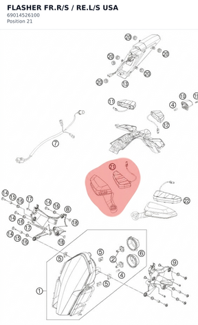 Diagram preview: FLASHER FR.R/S / RE.L/S USA (69014526100)