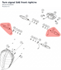 Diagram preview: Turn signal SAE front right/re (A61014526000)