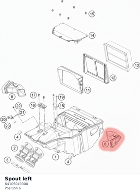 Diagram preview: Spout left (64106040000)