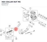 Diagram preview: HEX COLLAR NUT M6 (J926080003)