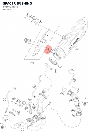 Diagram preview: SPACER BUSHING (60305083082)