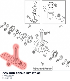 Diagram preview: CON.ROD REPAIR KIT      125'07 (50330015100)