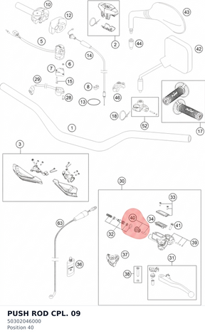 Diagram preview: PUSH ROD CPL.             09 (50302046000)