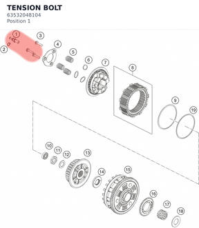 Diagram preview: TENSION BOLT (63532048104)