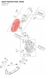 Diagram preview: HEAT PROTECTION, REAR (95805090033)