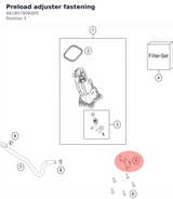 Diagram preview: Preload adjuster fastening (A61807806000)