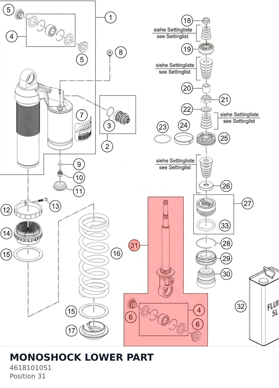 Diagram preview: MONOSHOCK LOWER PART (46181010S1)