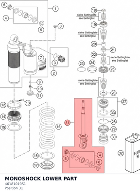 Diagram preview: MONOSHOCK LOWER PART (46181010S1)