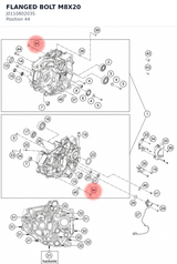 Diagram preview: FLANGED BOLT M8X20 (J011080203S)