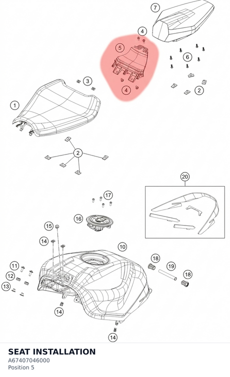 Diagram preview: SEAT INSTALLATION (A67407046000)