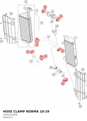 Diagram preview: HOSE CLAMP NORMA 18-29 (10001020000)
