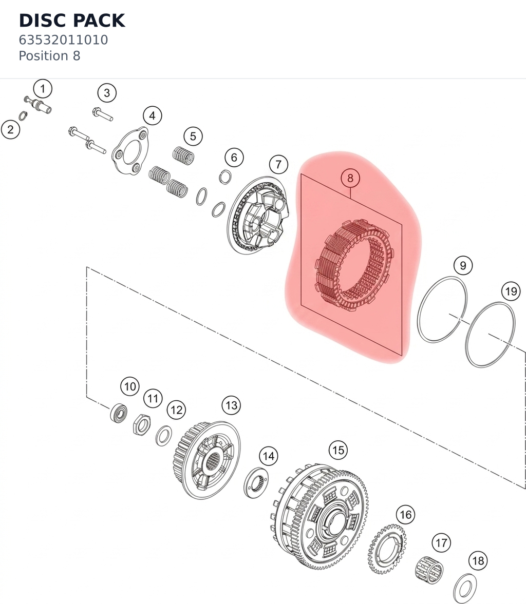 Diagram preview: DISC PACK (63532011010)