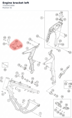 Diagram preview: Engine bracket left (72103013000)