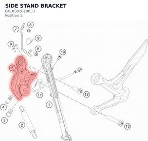 Diagram preview: SIDE STAND BRACKET (6410302610033)