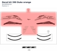 Diagram preview: Decal kit 390 Duke orange (90208099200)