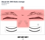Diagram preview: Decal kit 390 Duke orange (90208099200)